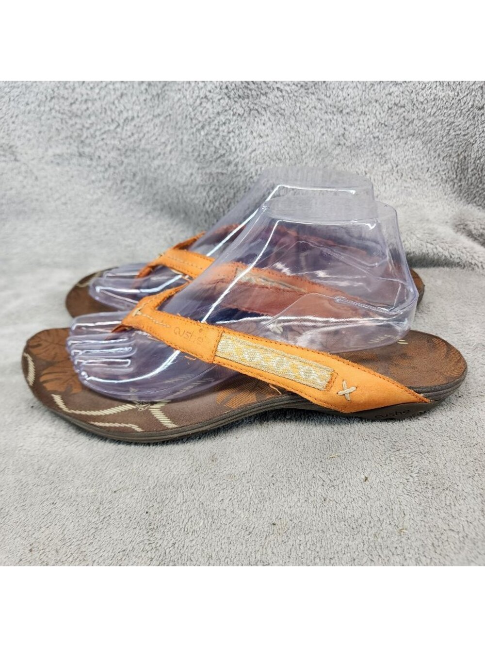 Cushe Shoes Womens Size 10 Papaya Orange Slip On Flip Flop Thong Sandals
